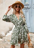 Vestido mini bohemio de verano con estampado floral y cintura alta Shannon